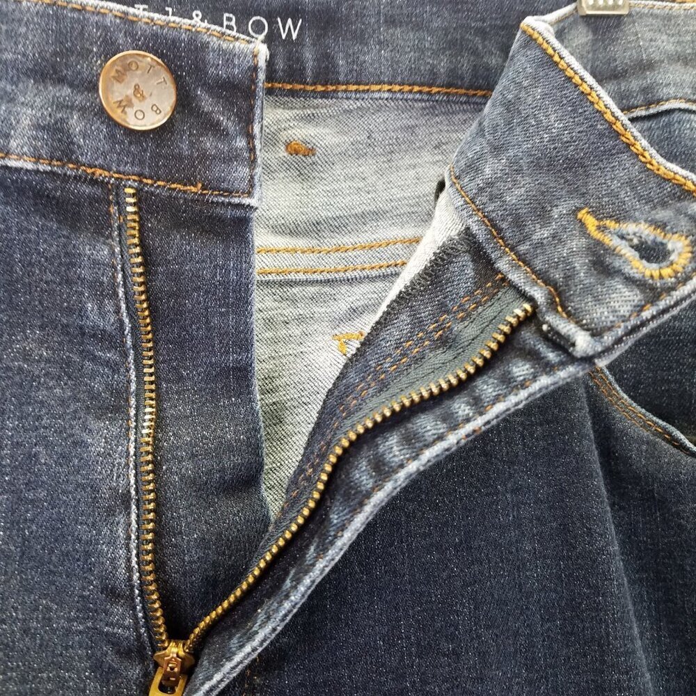 Mott & Bow Woos-Ston Jeans Men 38x32 Dark Wash Slim Straight Leg Stretch Western - Picture 4 of 16